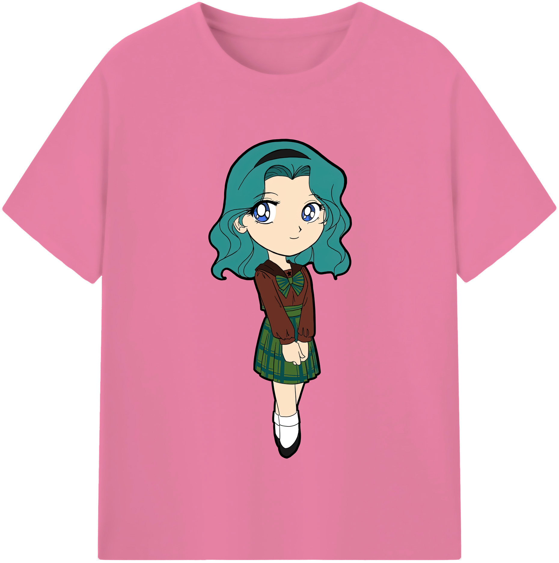 （画像用） 美少女戦士セーラームーン 海王 みちる（かいおう みちる） Sailor Moon Kaiou Michiru 綿100％半袖Tシャツ（フロントプリント）